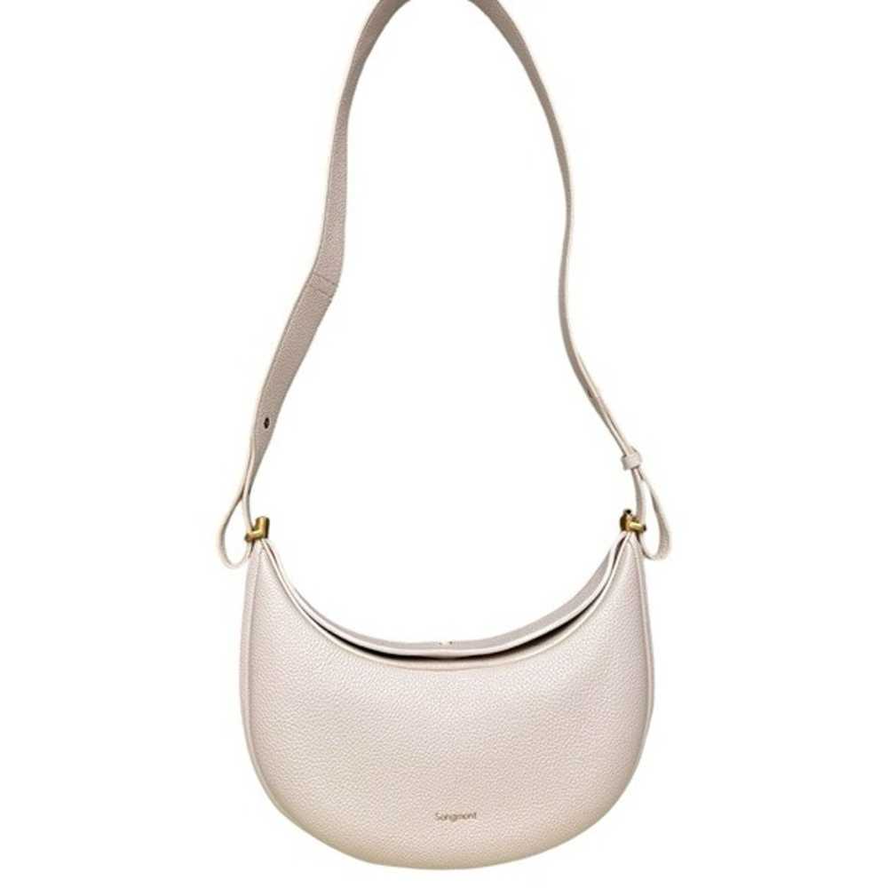 Songmont Luna Vegan Leather Hobo Bag - Ivory, Siz… - image 1