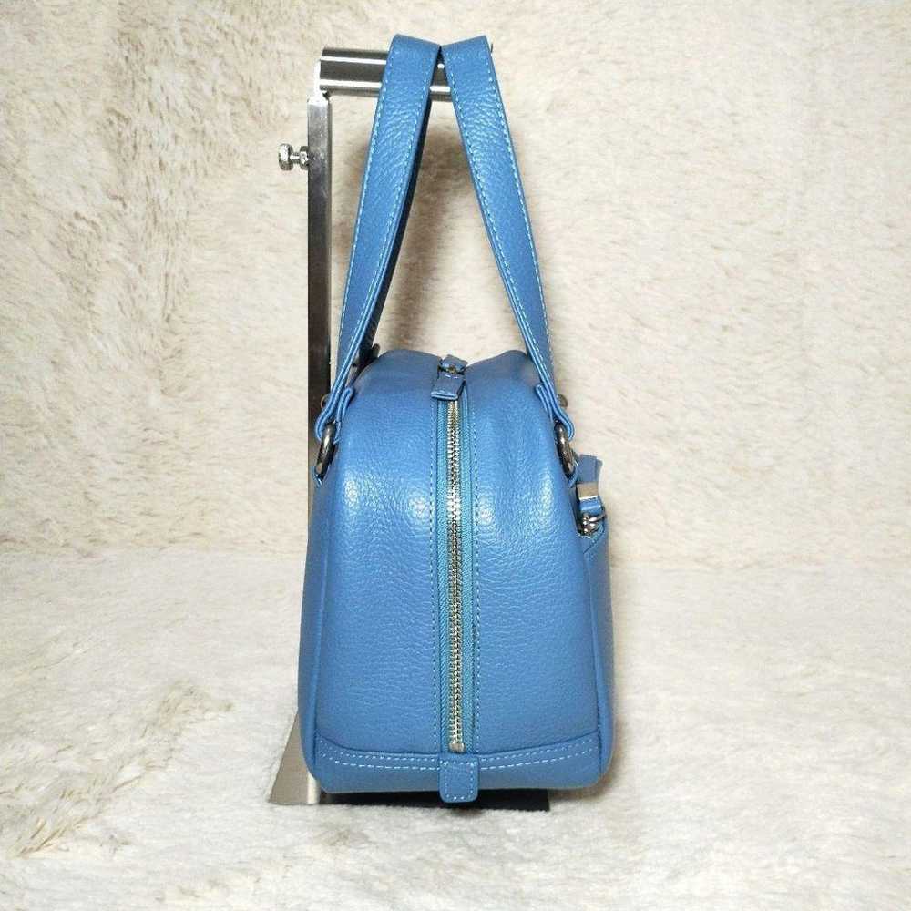 【Excellent condition】den HAMANO carina Blue Handb… - image 4