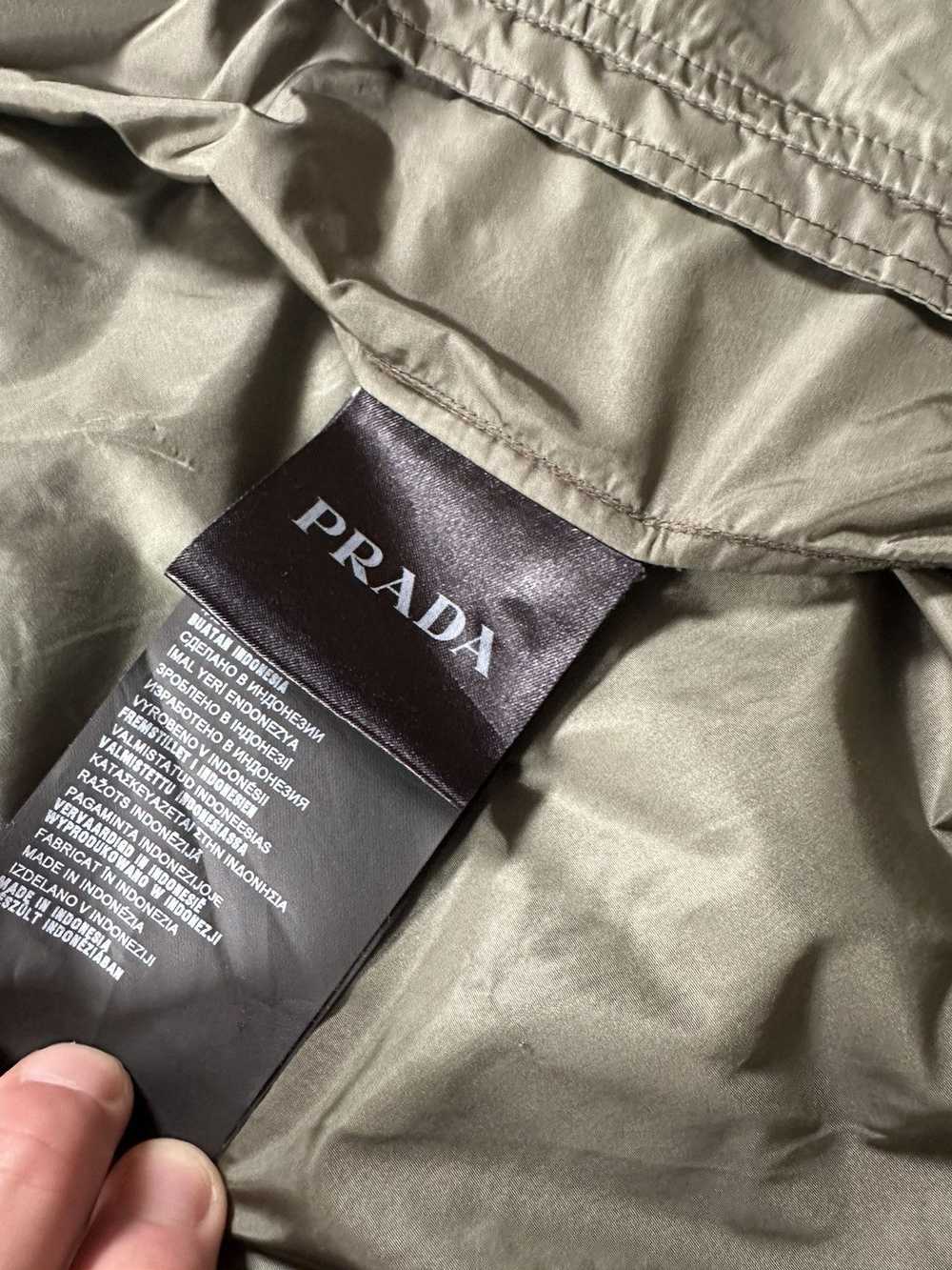 Prada Prada olive nylon hooded jacket - image 7