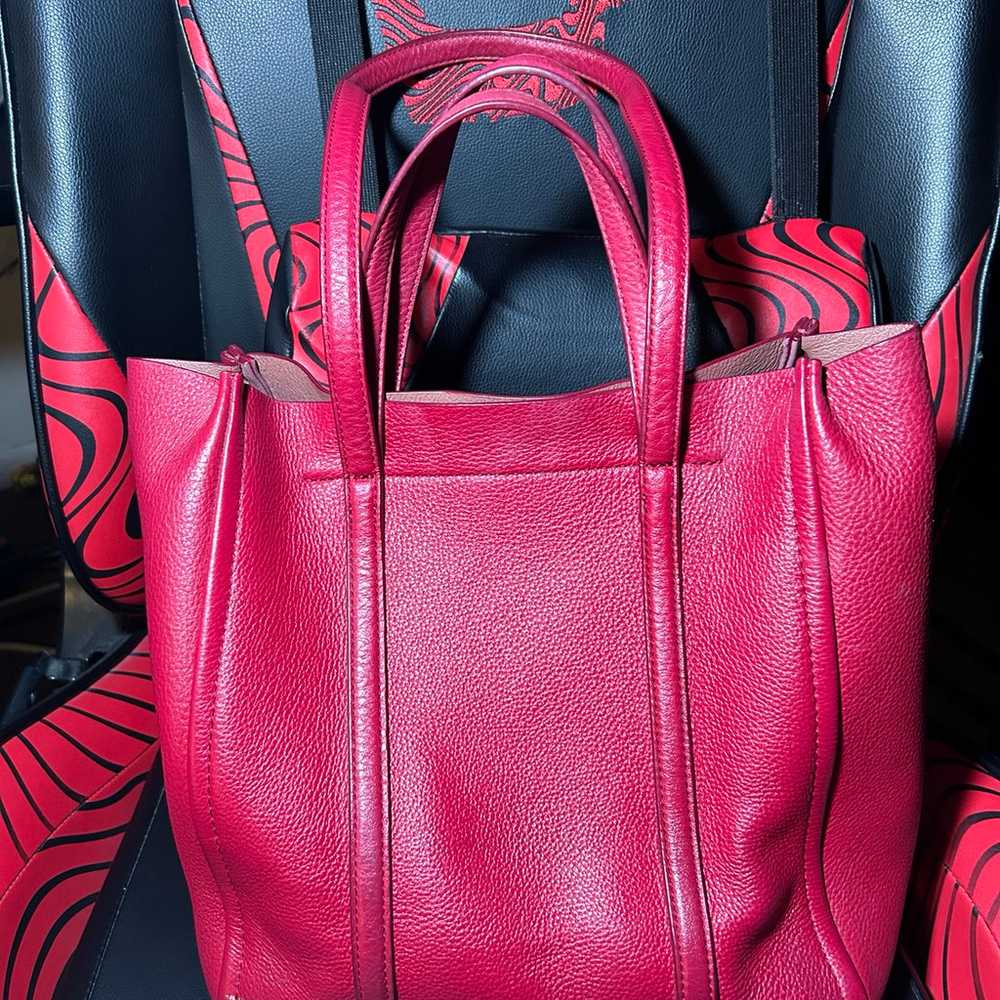 Marc Jacobs tote bag medium red leather - image 5