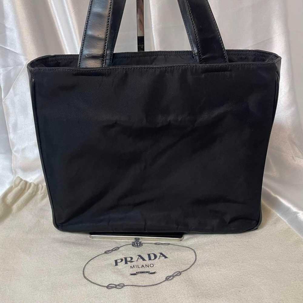 【PRADA】Prada Triangle Logo Handbag Nylon with Gua… - image 3