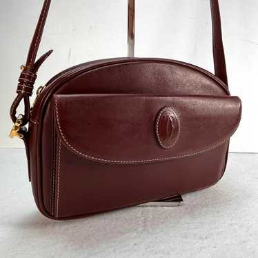 Cartier Must Line Shoulder Bag Crossbody Calf Lea… - image 1