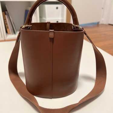 Massimo dutti brown leather bucket bag - image 1