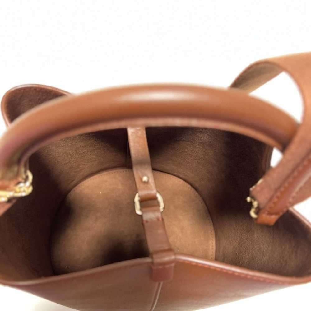 Massimo dutti brown leather bucket bag - image 6