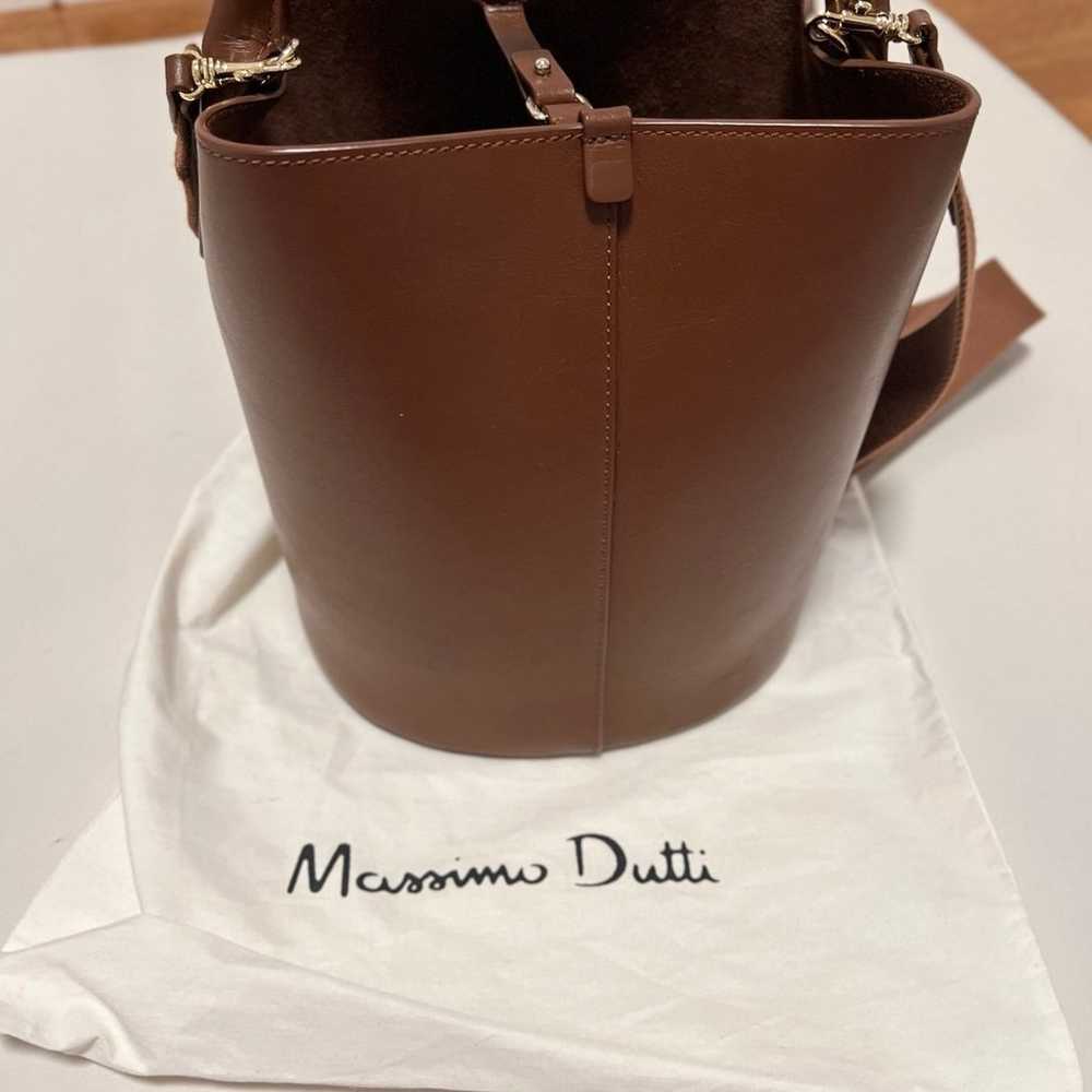 Massimo dutti brown leather bucket bag - image 8