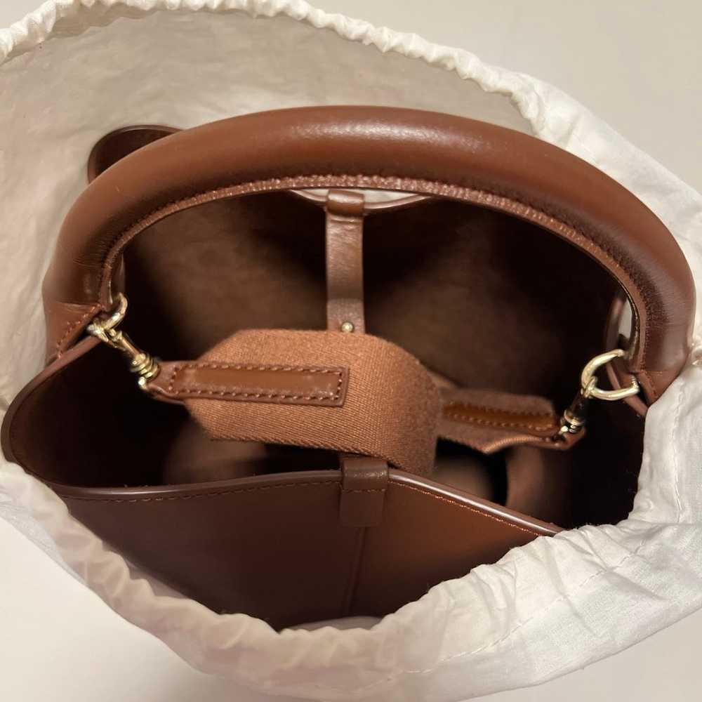 Massimo dutti brown leather bucket bag - image 9