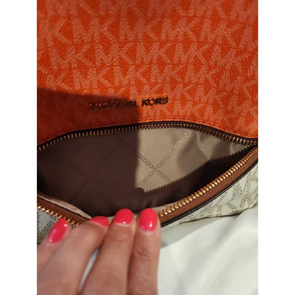 NWOT Michael Kors Signature Rhea Backpack orange … - image 4