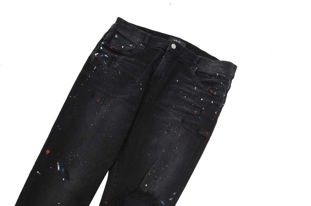 Amiri Paint Splatter Broken Knee Blowout Distress… - image 5