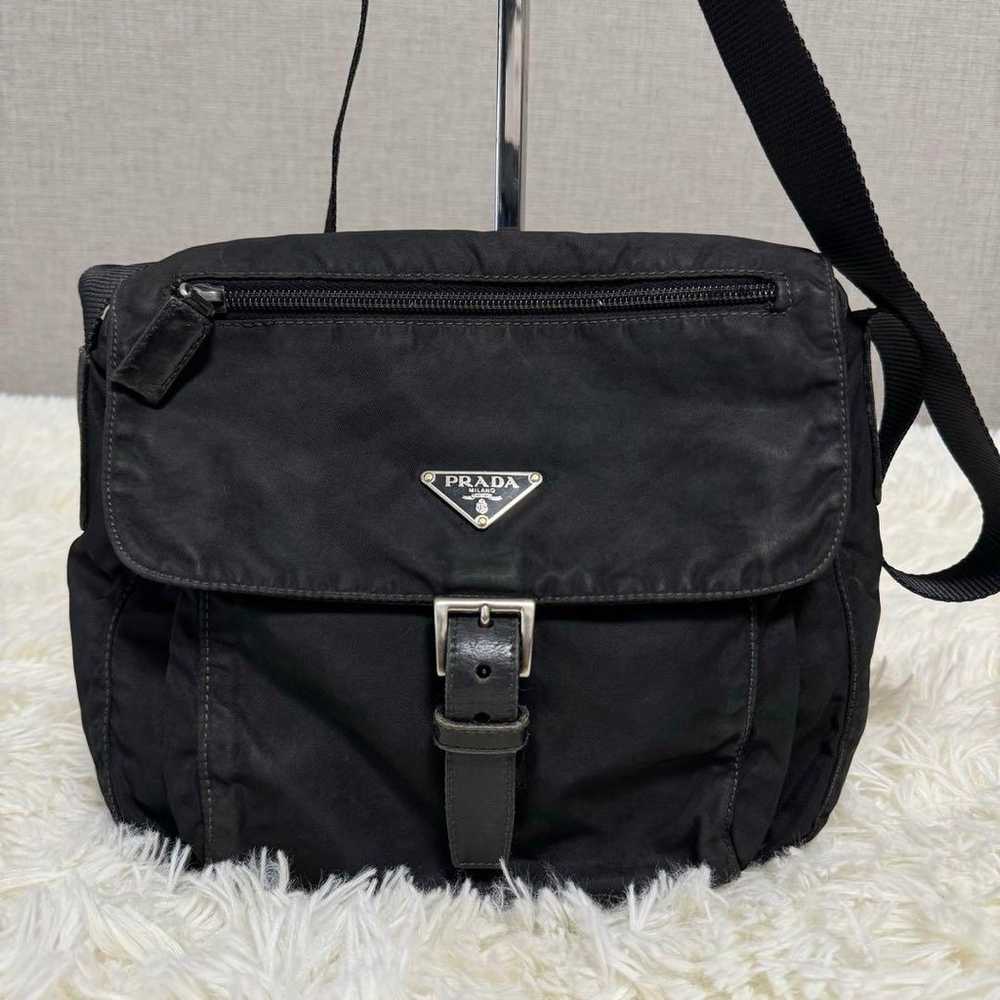 PRADA Shoulder Bag with Triangular Plate, Belt, a… - image 2