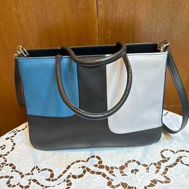 Rare two-tone FURLA 2-way shoulder bag