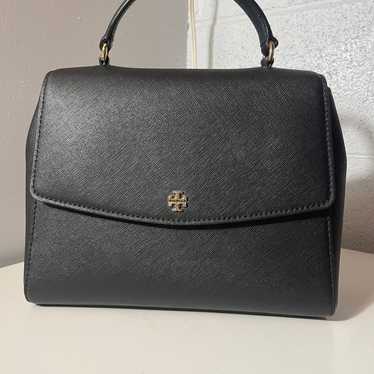 Tory Burch Emerson Small Top Handle Satchel In Bl… - image 1