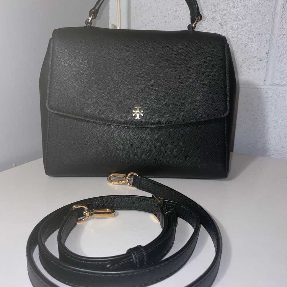 Tory Burch Emerson Small Top Handle Satchel In Bl… - image 2