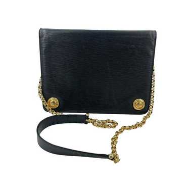 CHLOE Chain Shoulder Bag Leather Black RB833 - image 1