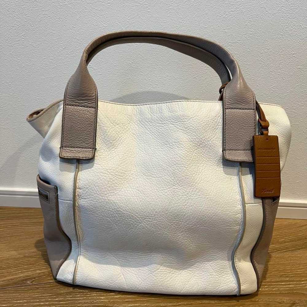 FOSSIL White Leather Handbag - image 3