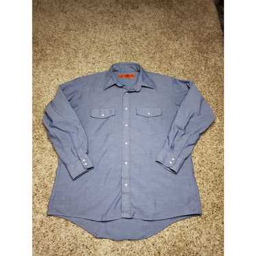 Vintage Red Kap Work Shirt Large Mens Blue Lkng S… - image 1