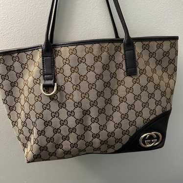 Beautiful Beige/Brown Tote Gucci Canvas