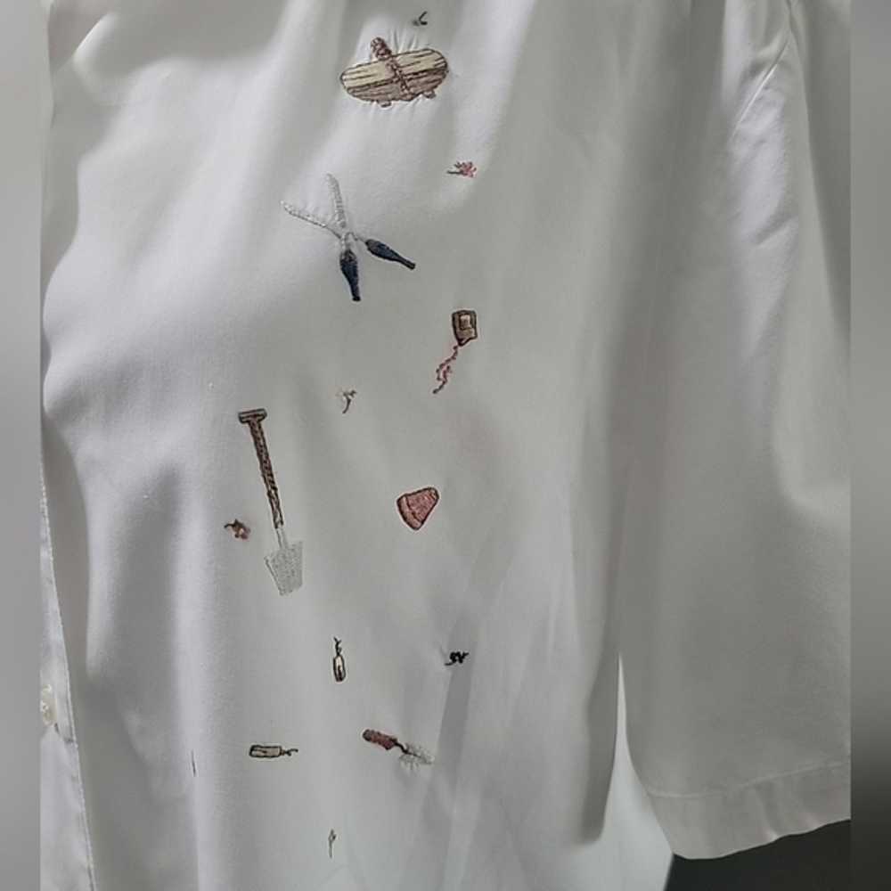 RARE VINTAGE WOOLRICH GARDENING TOP EMBROIDERED S… - image 6