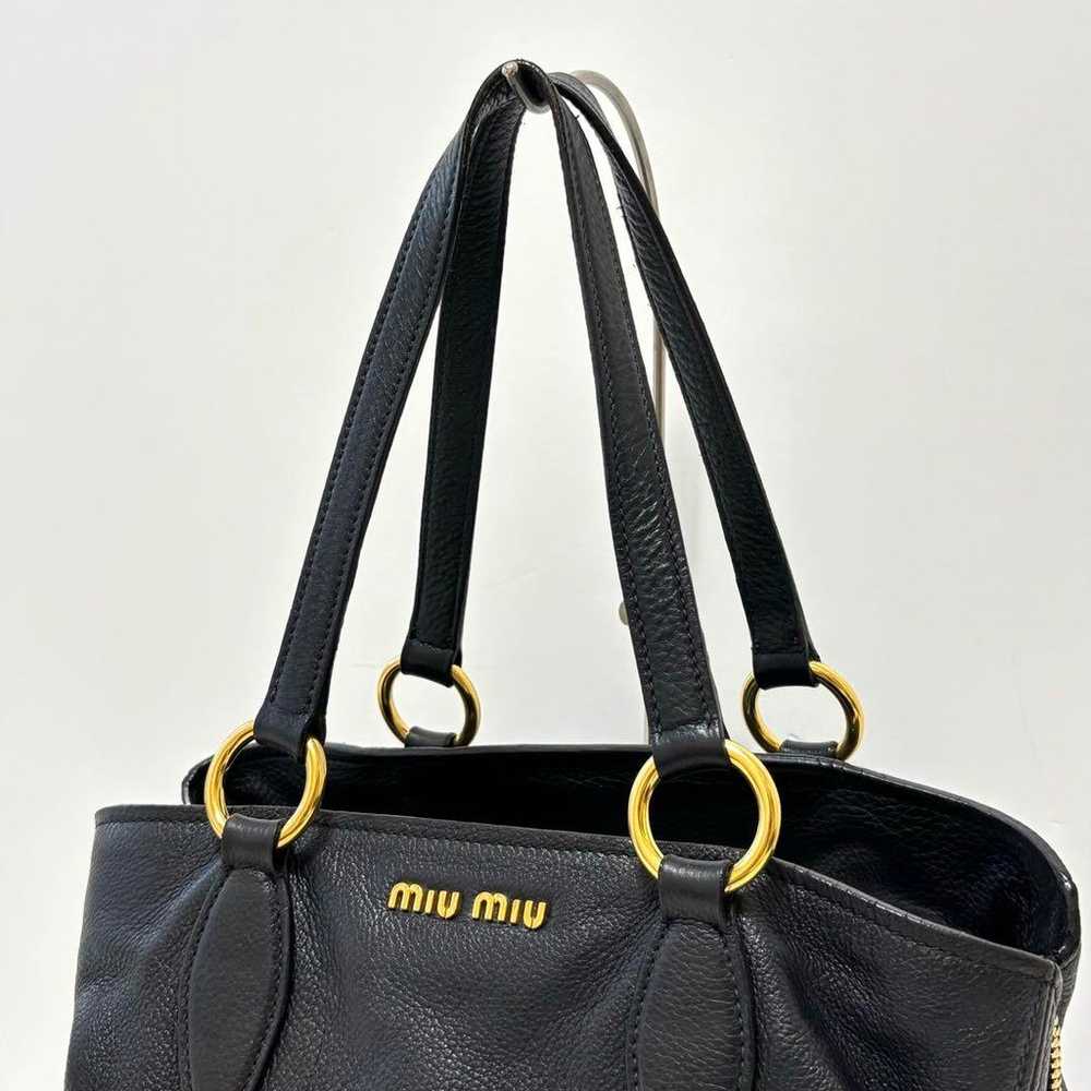 【Excellent condition】 Miu Miu Vittelo Caribe tote… - image 4