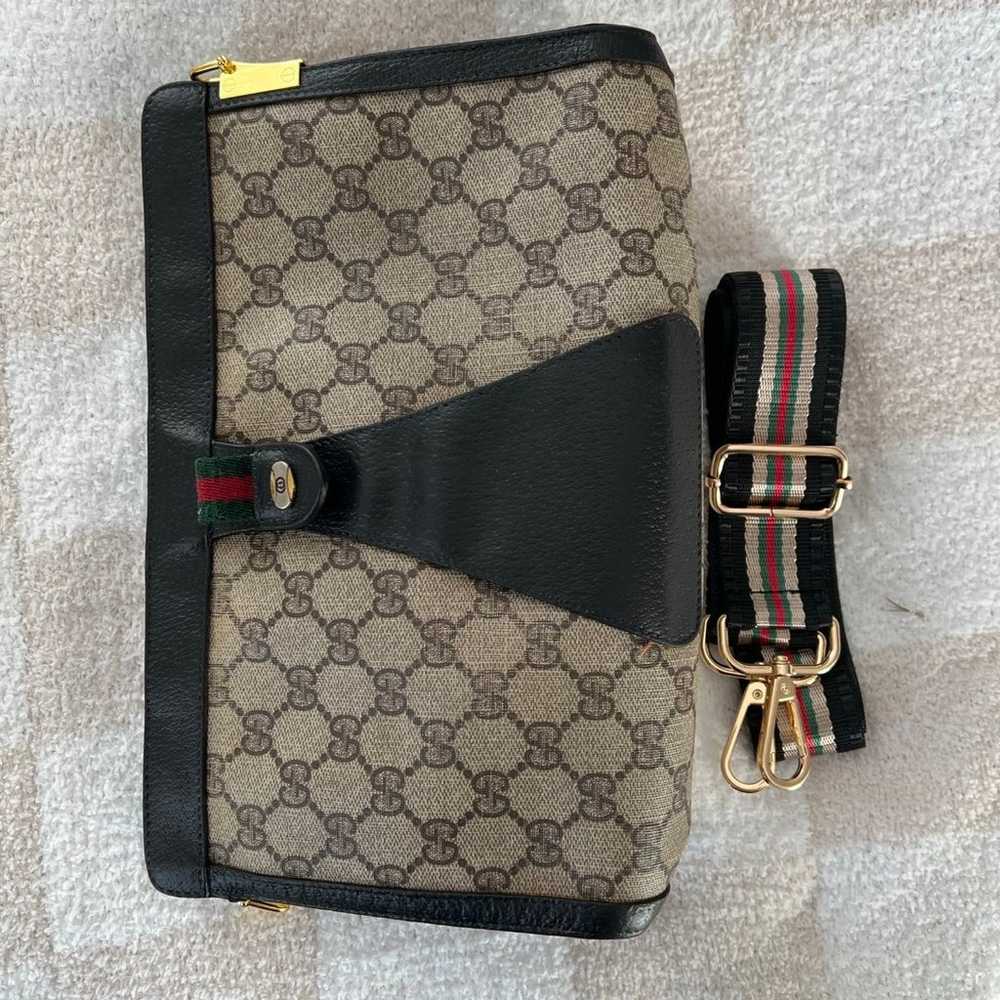 Authentic: Vintage, Gucci Web Sherry Line Clutch … - image 4