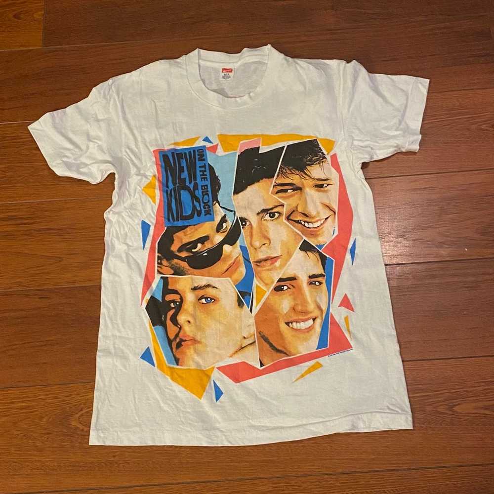 Vintage New Kids on the Block 1990 tshirt - image 1