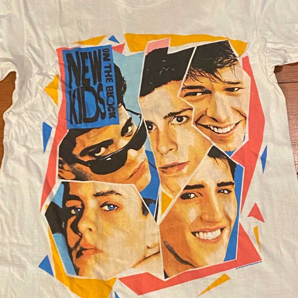 Vintage New Kids on the Block 1990 tshirt - image 2