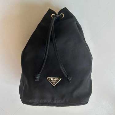 PRADA Black Nylon Drawstring Bag - image 1