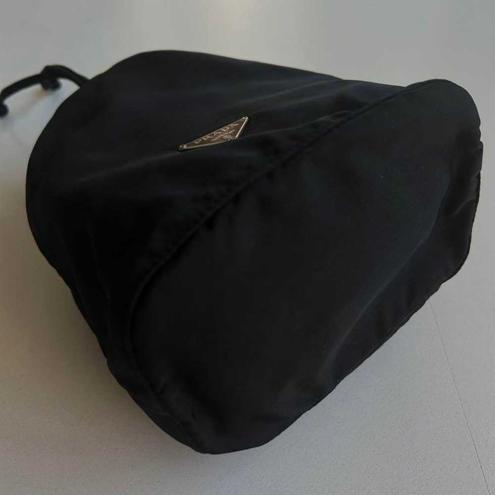 PRADA Black Nylon Drawstring Bag - image 3