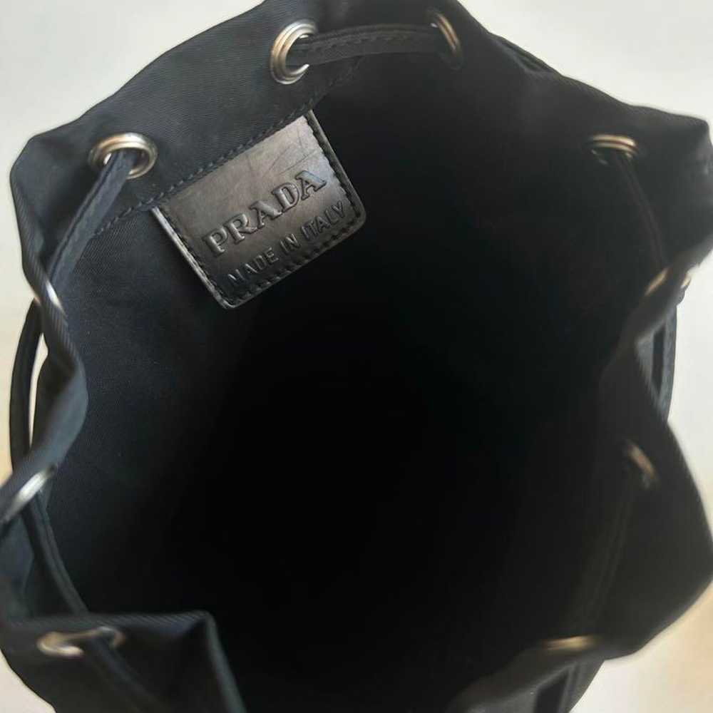 PRADA Black Nylon Drawstring Bag - image 4