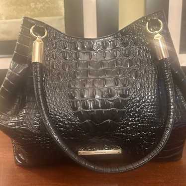 Brahmin Black Crocodile Purse