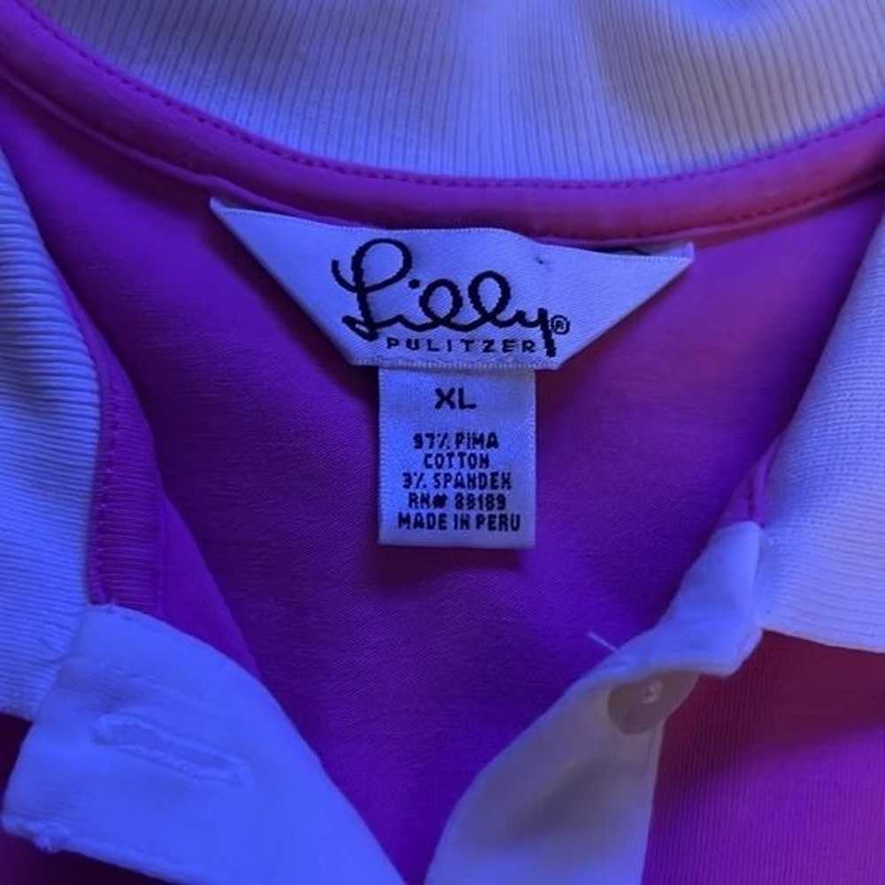 Lilly Pulitzer White Label Vintage Pink Polo Shir… - image 8