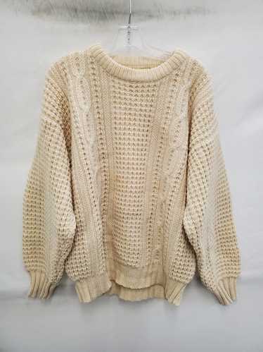 VTG Bonner Ireland WM's Ivory Cable Knit Crewneck 