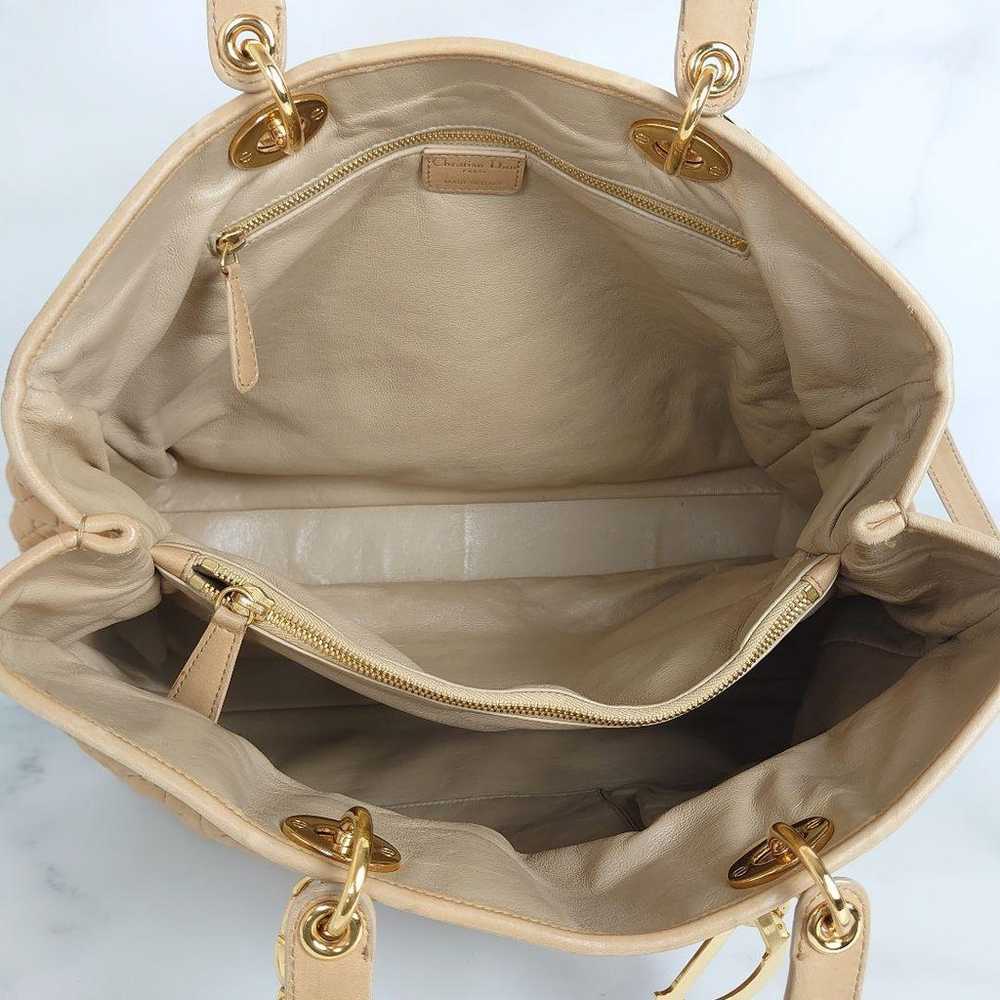 Christian Dior Lady Dior Canage Beige Handbag - image 10