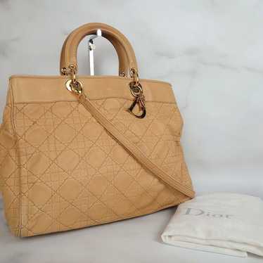 Christian Dior Lady Dior Canage Beige Handbag - image 1