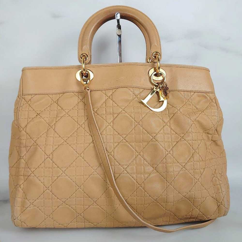 Christian Dior Lady Dior Canage Beige Handbag - image 2