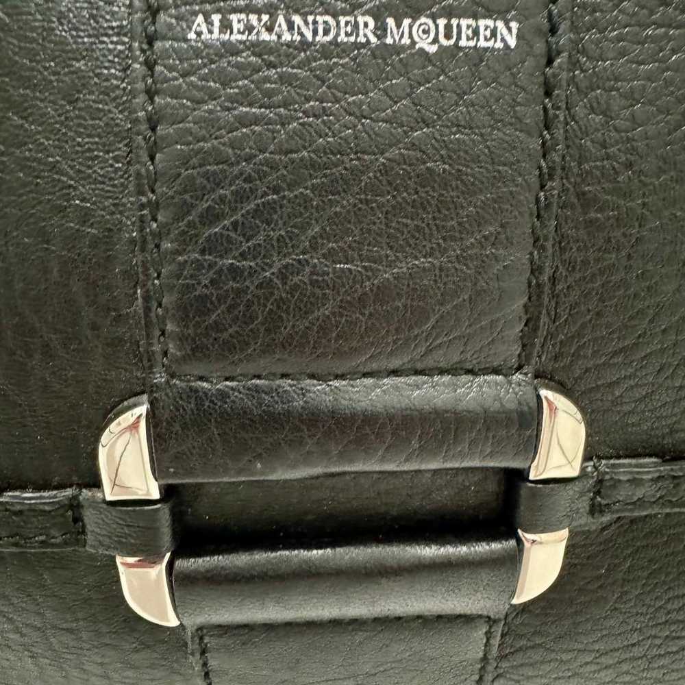 NEW Alexander McQueen Leather Oversized Black Clu… - image 11