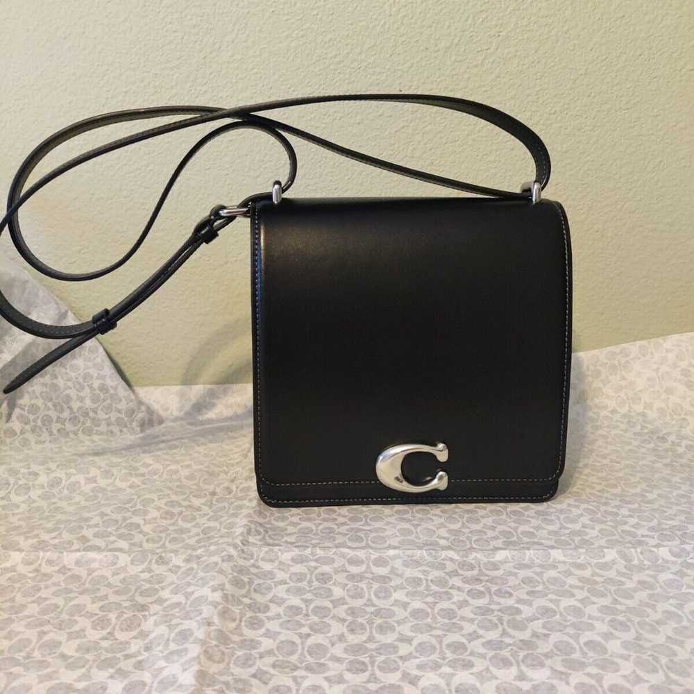 EUC Coach Bandit Shoulder Bag 20 in Black Calf Le… - image 1