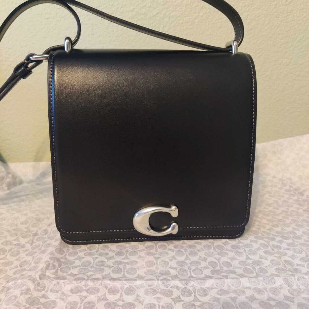 EUC Coach Bandit Shoulder Bag 20 in Black Calf Le… - image 3