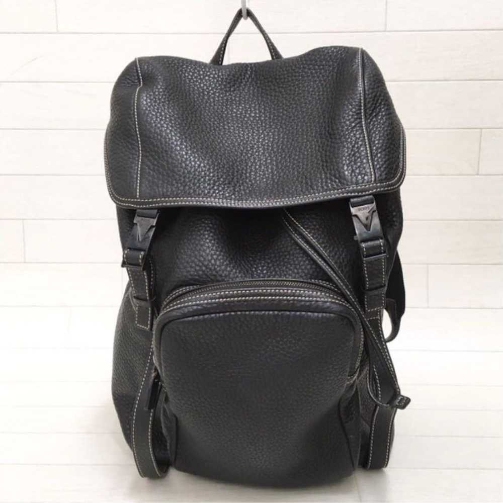 TOD'S Leather Rucksack Backpack Black - image 1