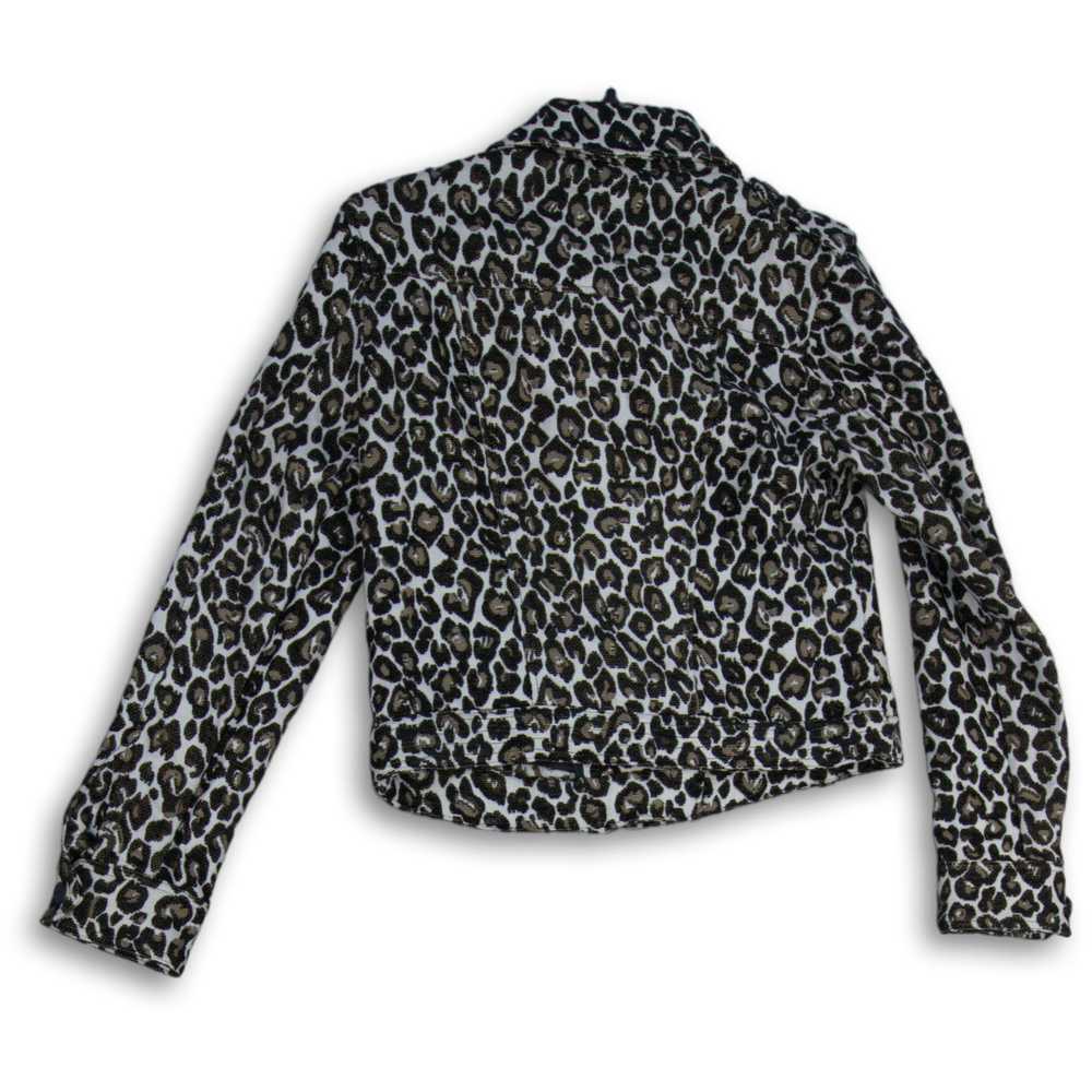 Sanctuary Womens White Leopard Print Spread Colla… - image 2