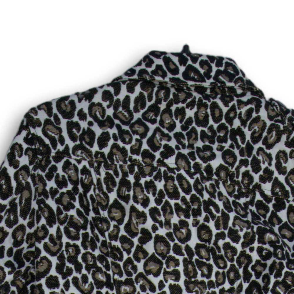 Sanctuary Womens White Leopard Print Spread Colla… - image 4