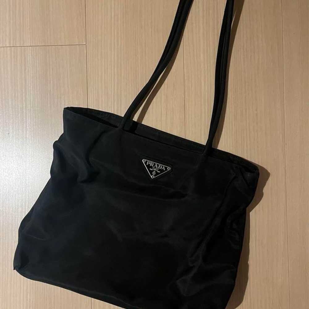 PRADA nylon tote bag black - image 1