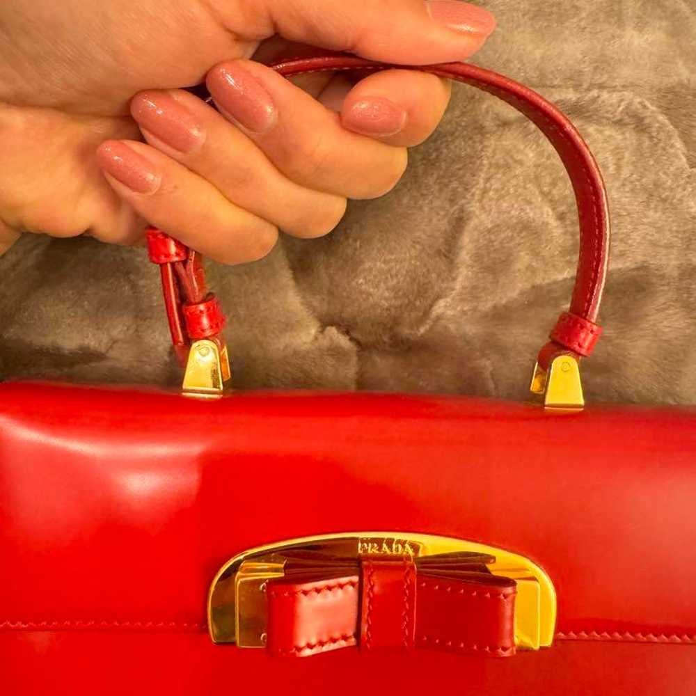 【Rare】PRADA Red Handbag - image 5