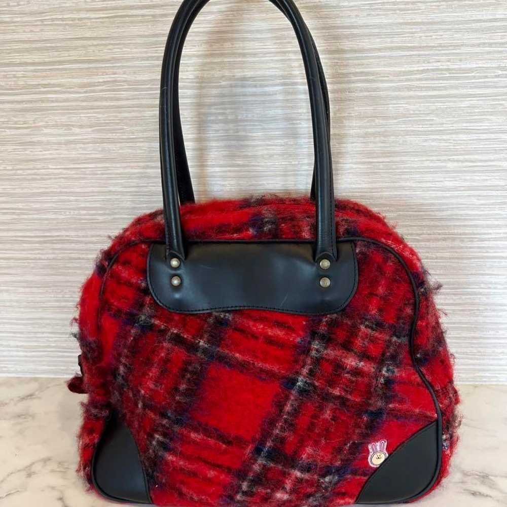 HYOMA Usa Hyoma Bag Boston Bag Mohair-style Check - image 1