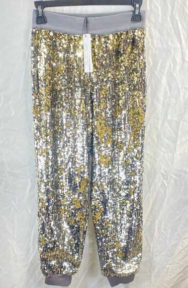 Alice + Olivia Gold Sequin Sweatpants XS