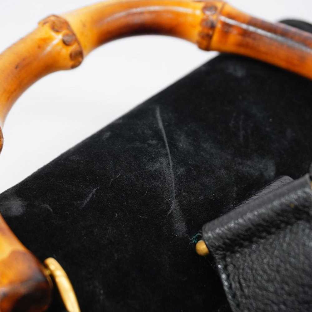 Gucci Bamboo Black Suede Backpack Bag (Pre-Owned) - image 5