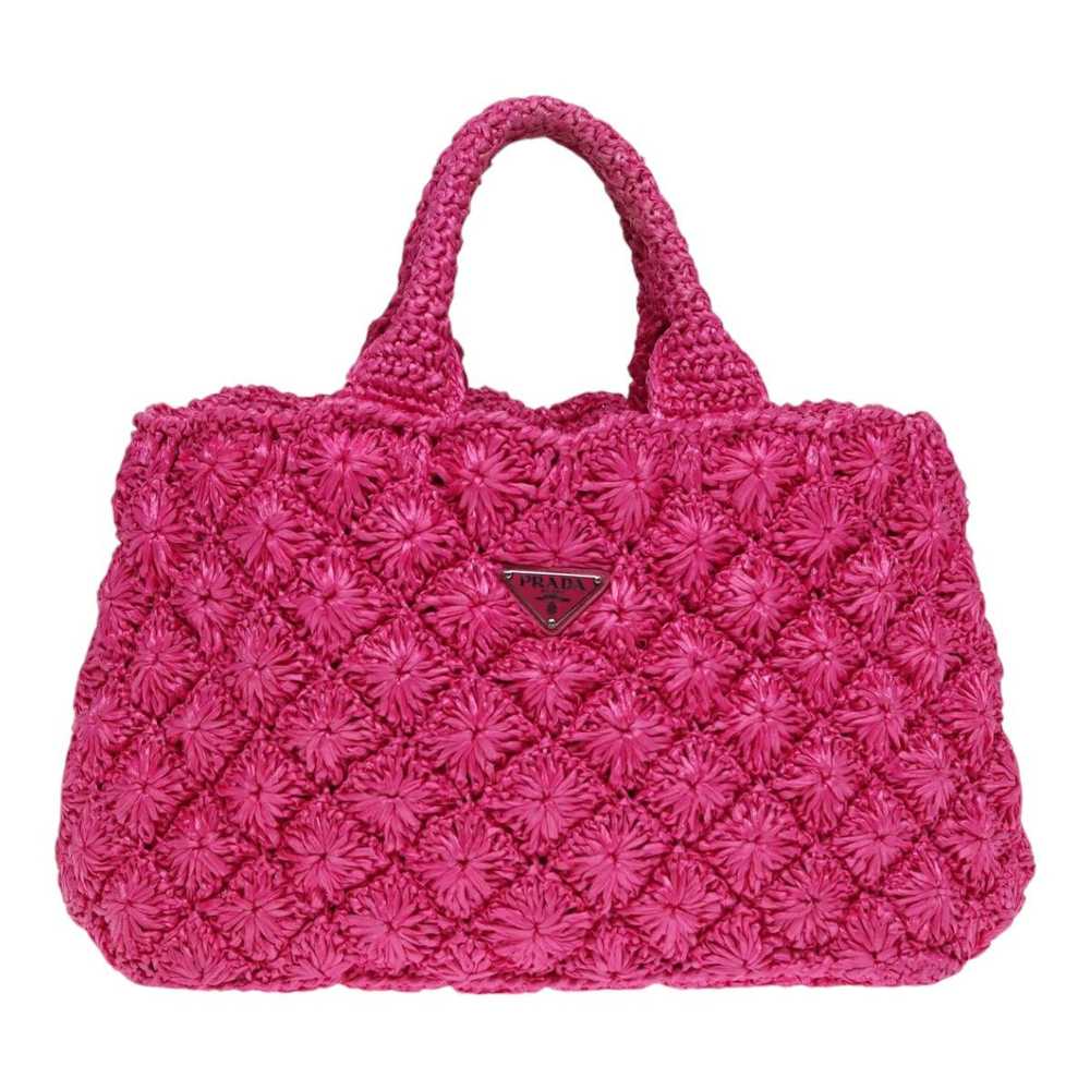 Prada Canapa Pink Canvas Handbag (Pre-Owned) - image 1