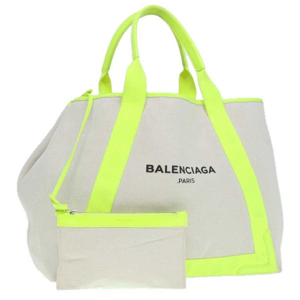 Balenciaga BALENCIAGA Navy Cabas M Hand Bag Canva… - image 1