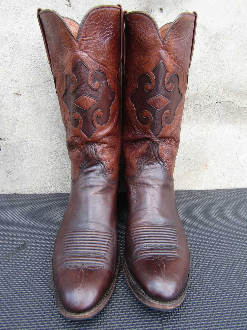 Lucchese Vintage Lucchese Classics Brown inlay Co… - image 2