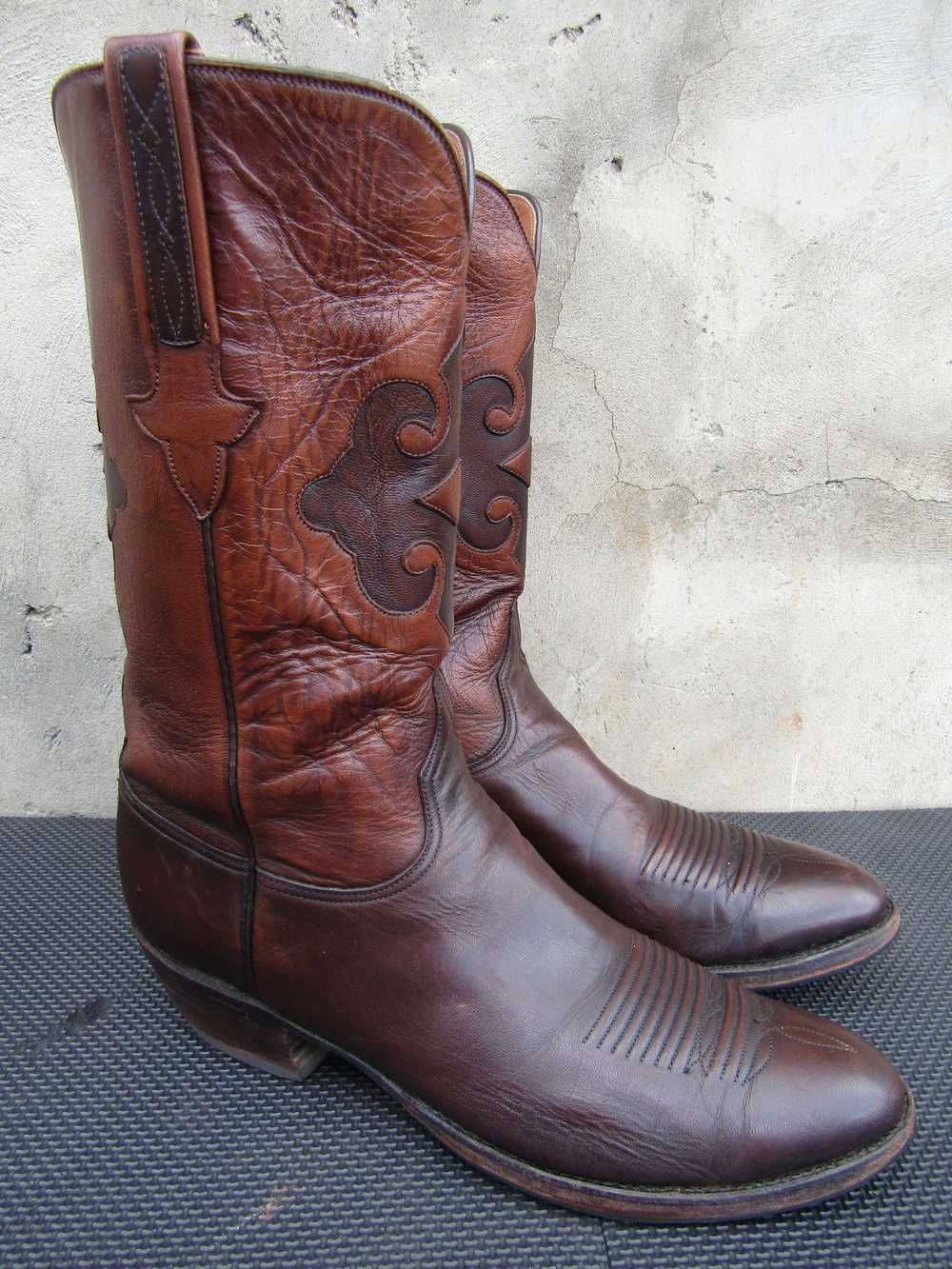 Lucchese Vintage Lucchese Classics Brown inlay Co… - image 3