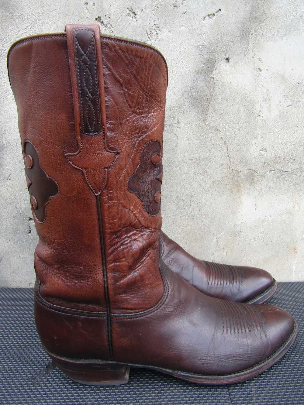 Lucchese Vintage Lucchese Classics Brown inlay Co… - image 4